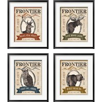 Framed 'Frontier Brewing 4 Piece Framed Art Print Set' border=