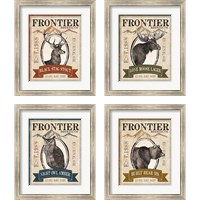 Framed 'Frontier Brewing 4 Piece Framed Art Print Set' border=