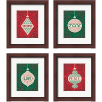 Framed 'Christmas 4 Piece Framed Art Print Set' border=