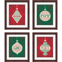 Framed 'Christmas 4 Piece Framed Art Print Set' border=