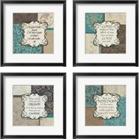 Framed 'Inspirational 4 Piece Framed Art Print Set' border=