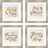 Framed 'Christmas Carol 4 Piece Framed Art Print Set' border=