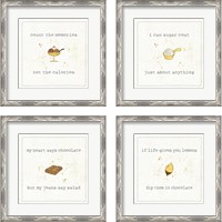 Framed 'Calorie Cuties 4 Piece Framed Art Print Set' border=