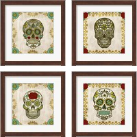 Framed 'Day of the Dead 4 Piece Framed Art Print Set' border=