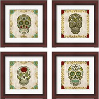 Framed 'Day of the Dead 4 Piece Framed Art Print Set' border=