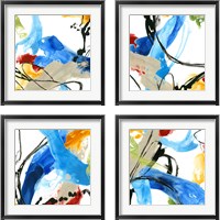 Framed 'Formulation  4 Piece Framed Art Print Set' border=