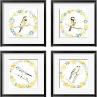 Framed 'Solo Songbird  4 Piece Framed Art Print Set' border=