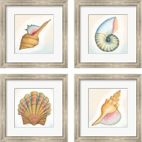 Framed 'Boardwalk Sea Life 4 Piece Framed Art Print Set' border=