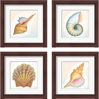 Framed 'Boardwalk Sea Life 4 Piece Framed Art Print Set' border=