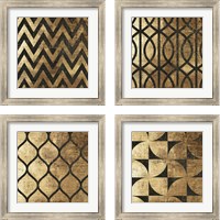 Framed 'Art Deco 4 Piece Framed Art Print Set' border=