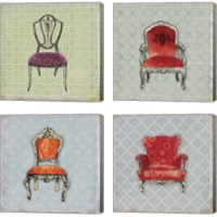 Framed 'Bergere  4 Piece Canvas Print Set' border=