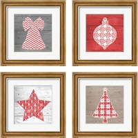 Framed 'Nordic Holiday 4 Piece Framed Art Print Set' border=