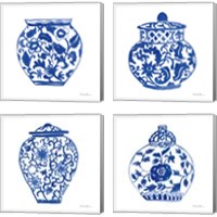 Framed 'Chinoiserie  4 Piece Canvas Print Set' border=