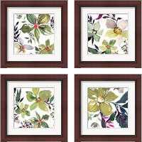 Framed 'Hellebore Ya Doing 4 Piece Framed Art Print Set' border=