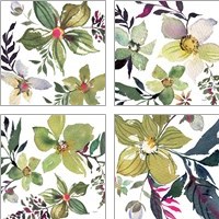 Framed 'Hellebore Ya Doing 4 Piece Art Print Set' border=