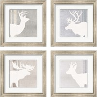 Framed Woodland Animal 4 Piece Framed Art Print Set