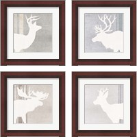 Framed 'Woodland Animal 4 Piece Framed Art Print Set' border=