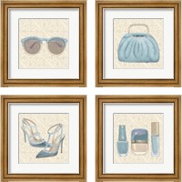 Framed 'Must Have Fashion 4 Piece Framed Art Print Set' border=