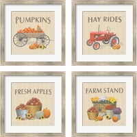 Framed 'Heartland Harvest Moments 4 Piece Framed Art Print Set' border=