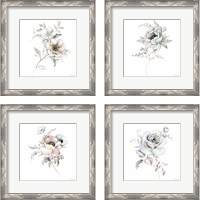 Framed 'Sketchbook Garden 4 Piece Framed Art Print Set' border=