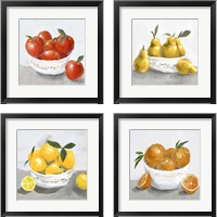 Framed 'Oranges & Lemons 4 Piece Framed Art Print Set' border=