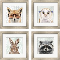 Framed 'Four-eyed Forester 4 Piece Framed Art Print Set' border=