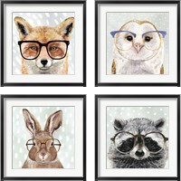 Framed 'Four-eyed Forester 4 Piece Framed Art Print Set' border=