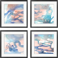 Framed 'Suffusion  4 Piece Framed Art Print Set' border=