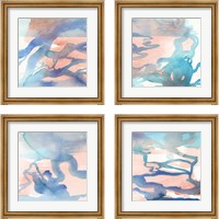 Framed 'Suffusion  4 Piece Framed Art Print Set' border=