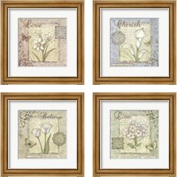 Framed 'Word Inspiration 4 Piece Framed Art Print Set' border=