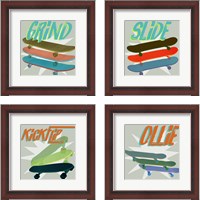 Framed 'SK8R  4 Piece Framed Art Print Set' border=