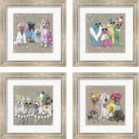 Framed Fancypants Wacky Dogs 4 Piece Framed Art Print Set