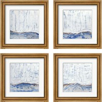 Framed 'Blue Highlands  4 Piece Framed Art Print Set' border=