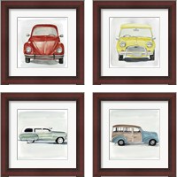 Framed 'Classic Autos 4 Piece Framed Art Print Set' border=