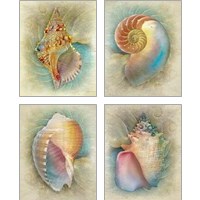 Framed 'Aquatica  4 Piece Art Print Set' border=