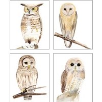 Framed 'Hoo Dis  4 Piece Art Print Set' border=