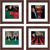 Framed 'Table Games 4 Piece Framed Art Print Set' border=