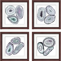 Framed 'Geode Gems  4 Piece Framed Art Print Set' border=