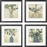 Framed 'Greenery Still Life 4 Piece Framed Art Print Set' border=