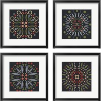 Framed 'Folk Mandala 4 Piece Framed Art Print Set' border=