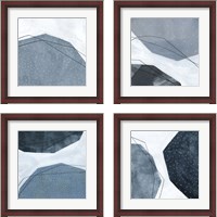 Framed 'Adjacent Abstraction  4 Piece Framed Art Print Set' border=