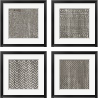 Framed 'Weathered Wood Patterns 4 Piece Framed Art Print Set' border=