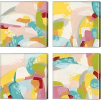 Framed 'Chroma  4 Piece Canvas Print Set' border=