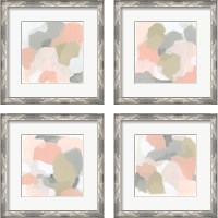 Framed 'Pink Cloud 4 Piece Framed Art Print Set' border=