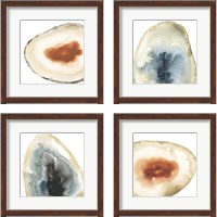 Framed 'Cropped Geodes 4 Piece Framed Art Print Set' border=