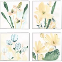 Framed 'Garden Essence 4 Piece Canvas Print Set' border=