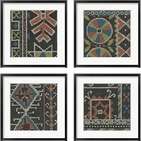 Framed 'Woven Journey 4 Piece Framed Art Print Set' border=