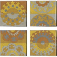 Framed 'Suzani Shift  4 Piece Canvas Print Set' border=