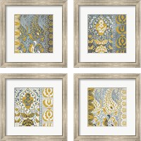 Framed 'Exotic Journey  4 Piece Framed Art Print Set' border=