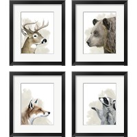 Framed 'Timberland Friend 4 Piece Framed Art Print Set' border=